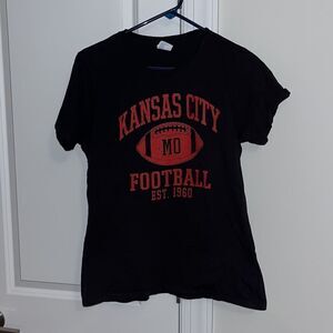 Patrick Mahomes Kansas City MO Football Chiefs kingdom black women’s T shirt L